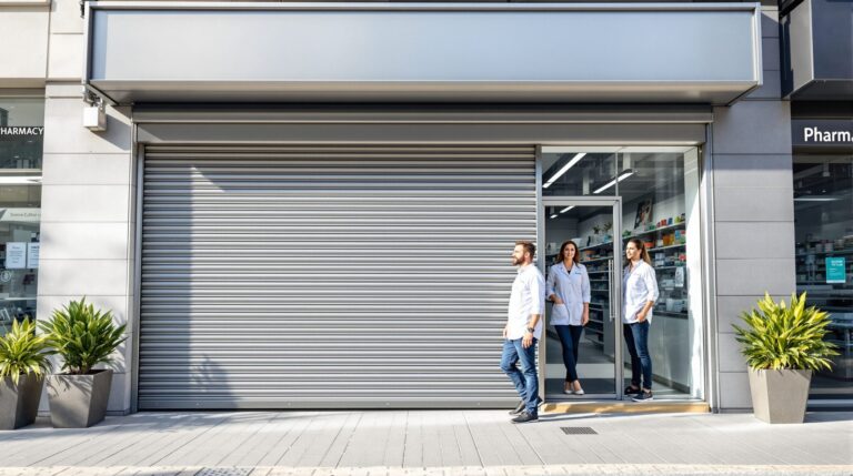 rideaux métalliques pour les pharmacies