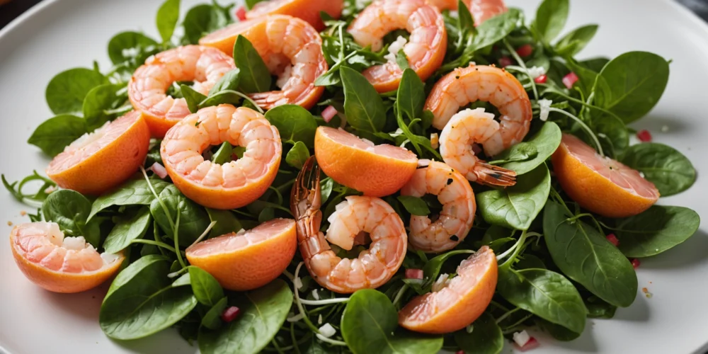 salade pamplemousse crevettes