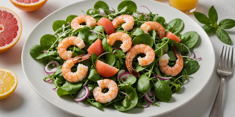 salade pamplemousse crevettes